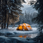 winter tent camping